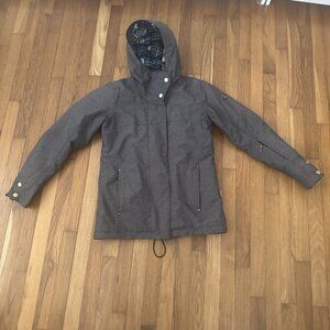 Roxy Bright Edition Women's Hooded Jacket Gray Waterproof Dry Flight 10K Size M